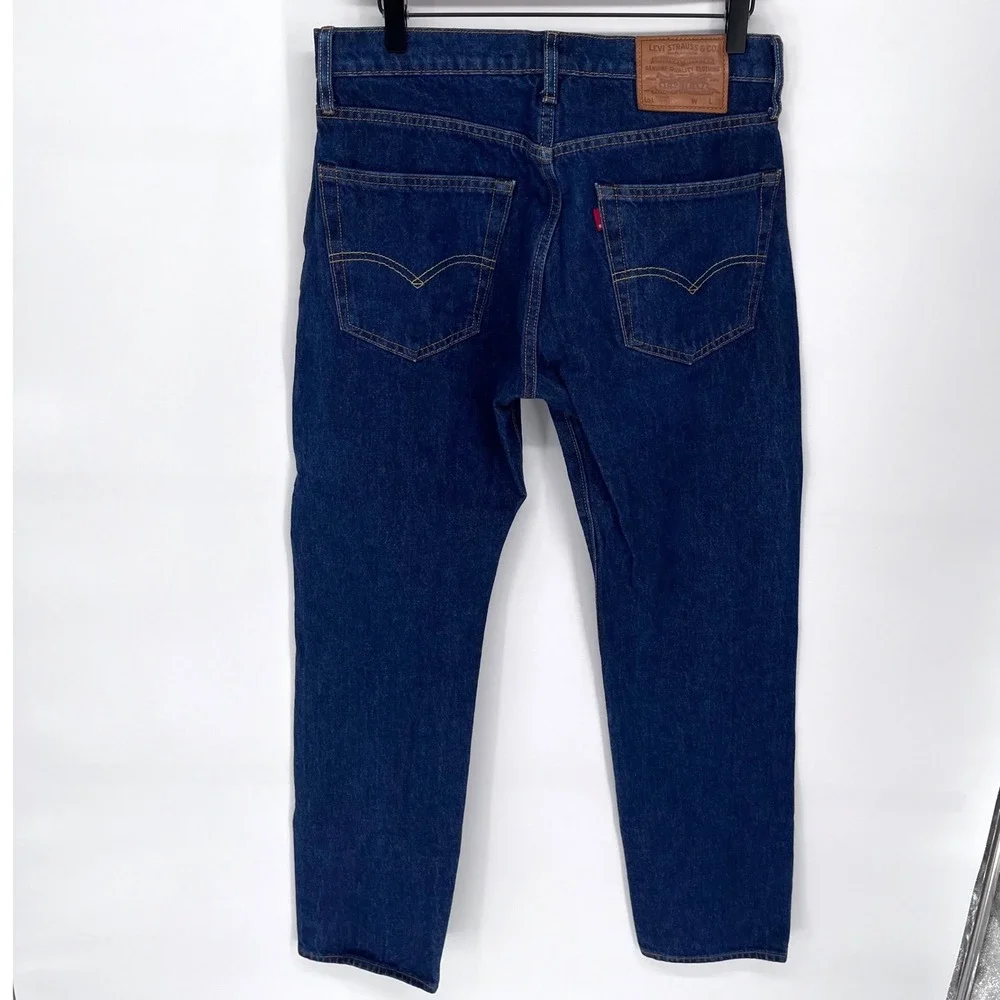 Levi 502 Taper Jeans Mens 30x32 Blue Denim Regular Fit Stretch Casual